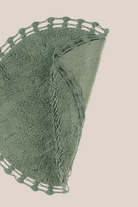 Irya-Luna Yuvarlak Banyo Paspası %100 Pamuk 90x90 Haki-Paspas-7-Milagron.com