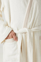 İRYA-Marble %100 Pamuk Erkek Bornoz Ekru-Bornoz-4-Milagron.com