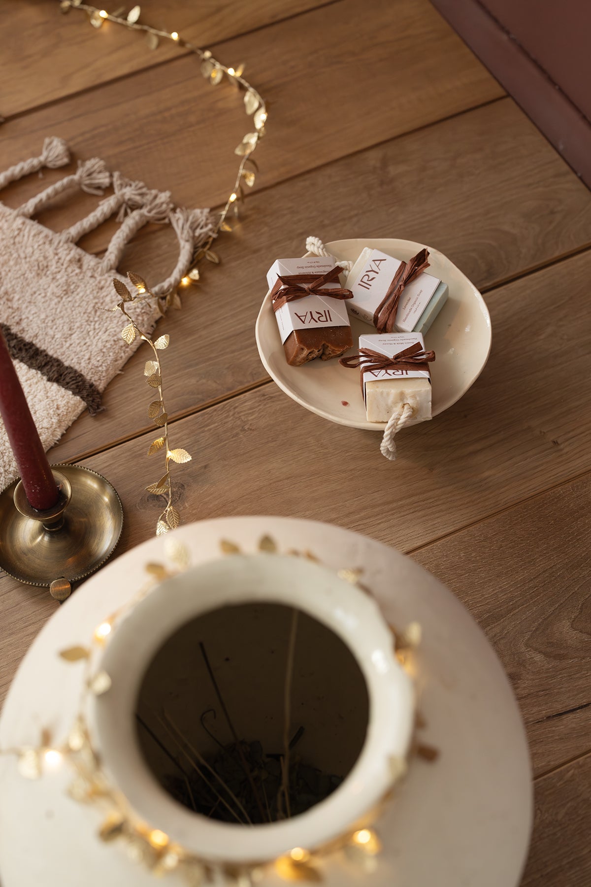 İrya-Marble Tekli Banyo Paspası %100 Pamuk 50x80 Kahverengi-Banyo Paspası-3-Milagron.com