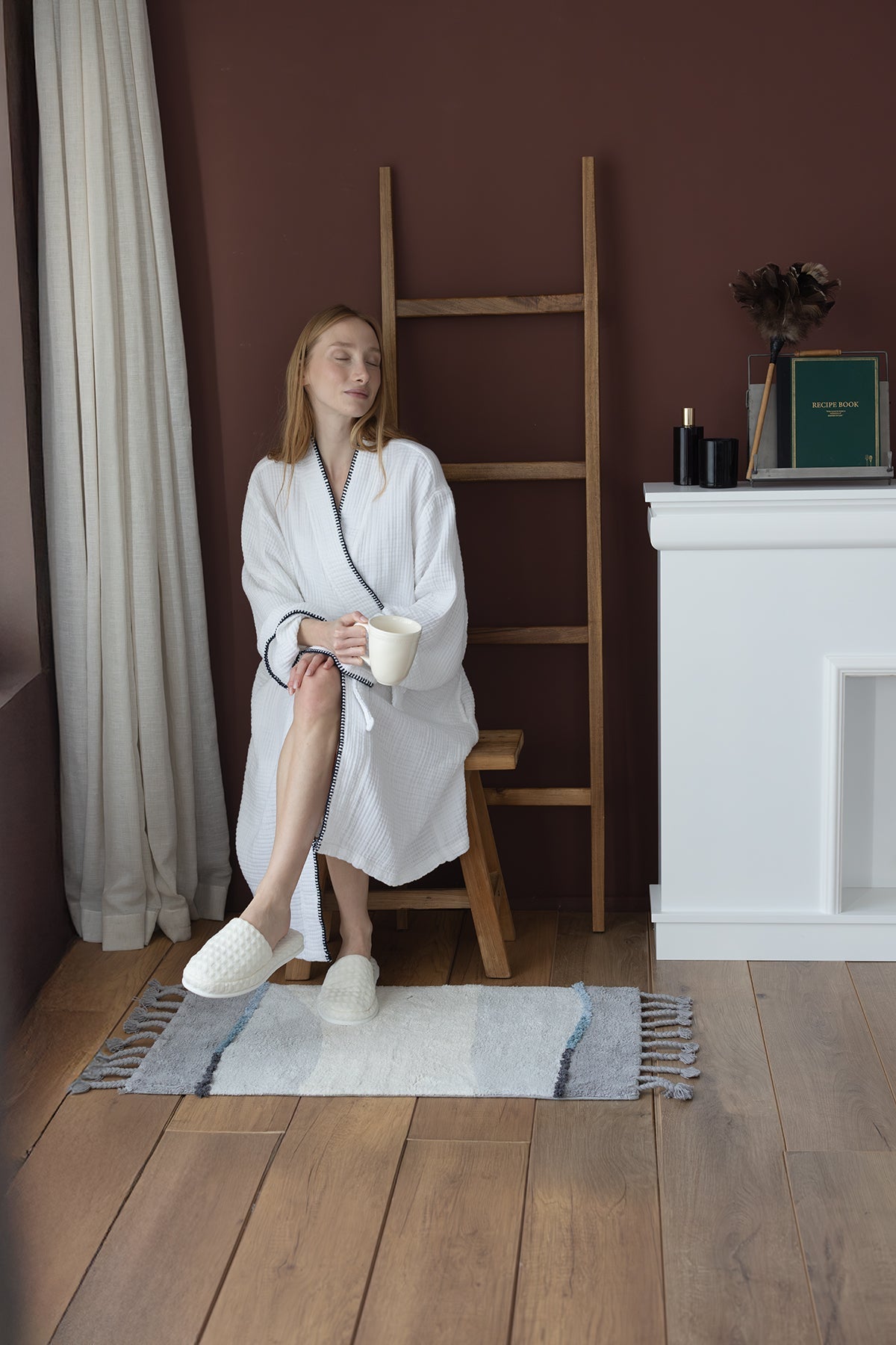 İrya-Marble Tekli Banyo Paspası %100 Pamuk 60x100 Gri-Banyo Paspası-1-Milagron.com