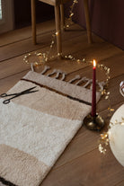 İrya-Marble Tekli Banyo Paspası %100 Pamuk 60x100 Kahverengi-Banyo Paspası-1-Milagron.com