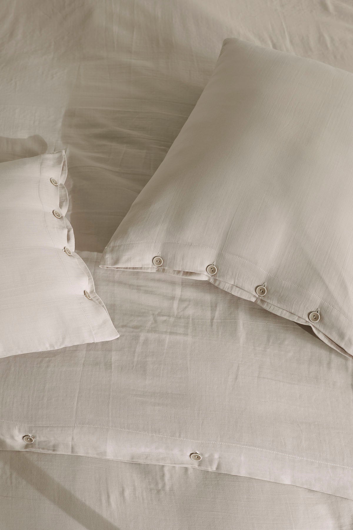 Irya-Marla 5 Parça çift Kişilik Müslin Nevresim Takımı Bej-Nevresim Takımı-4-Milagron.com