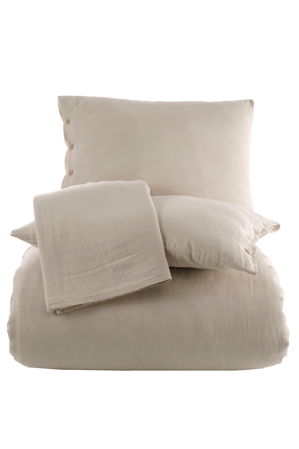 Irya-Marla 5 Parça çift Kişilik Müslin Nevresim Takımı Bej-Nevresim Takımı-5-Milagron.com