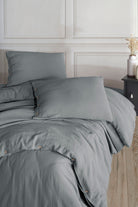 Irya-Marla 5 Parça çift Kişilik Müslin Nevresim Takımı Gri-Nevresim Takımı-2-Milagron.com