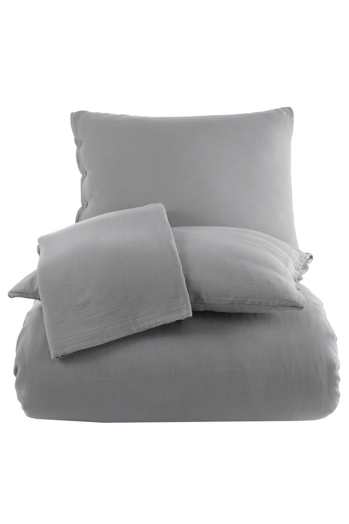 Irya-Marla 5 Parça çift Kişilik Müslin Nevresim Takımı Gri-Nevresim Takımı-5-Milagron.com