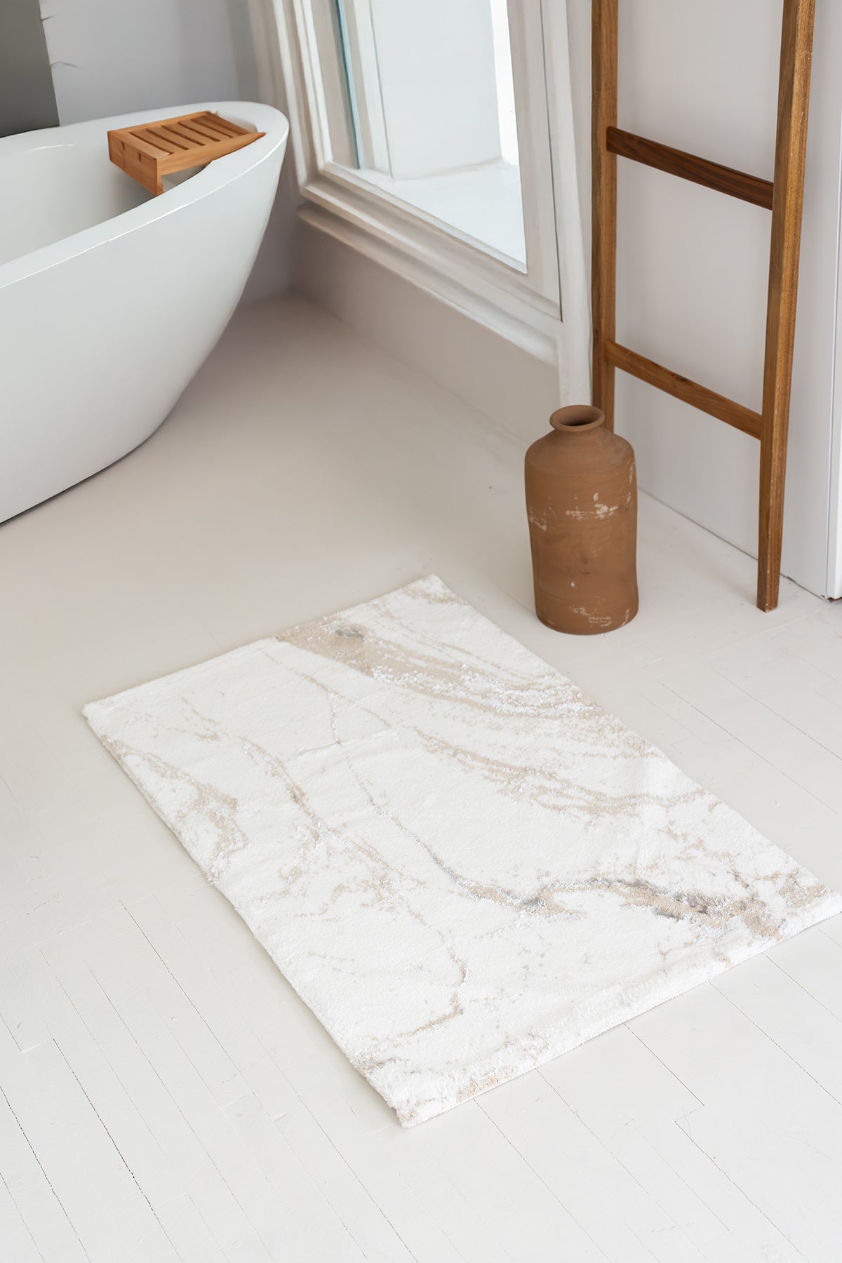 Irya-Marmera Tekli Banyo Paspası 60x100 Bej-Paspas-1-Milagron.com