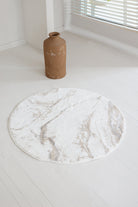 Irya-Marmera Yuvarlak Banyo Paspası 70x70 Bej-Paspas-1-Milagron.com