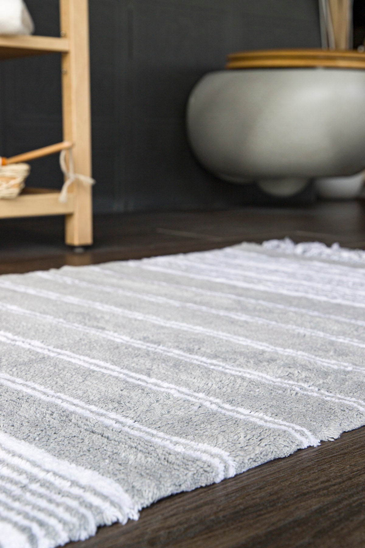 Irya-Martil 2’li Takım Banyo Paspası %100 Pamuk 40x60 + 60x90 Gri-Paspas-3-Milagron.com