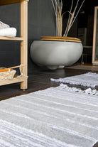 Irya-Martil 2’li Takım Banyo Paspası %100 Pamuk 40x60 + 60x90 Gri-Paspas-7-Milagron.com