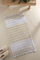 Irya-Martil Tekli Banyo Paspası %100 Pamuk 70x110 Bej-Paspas-1-Milagron.com