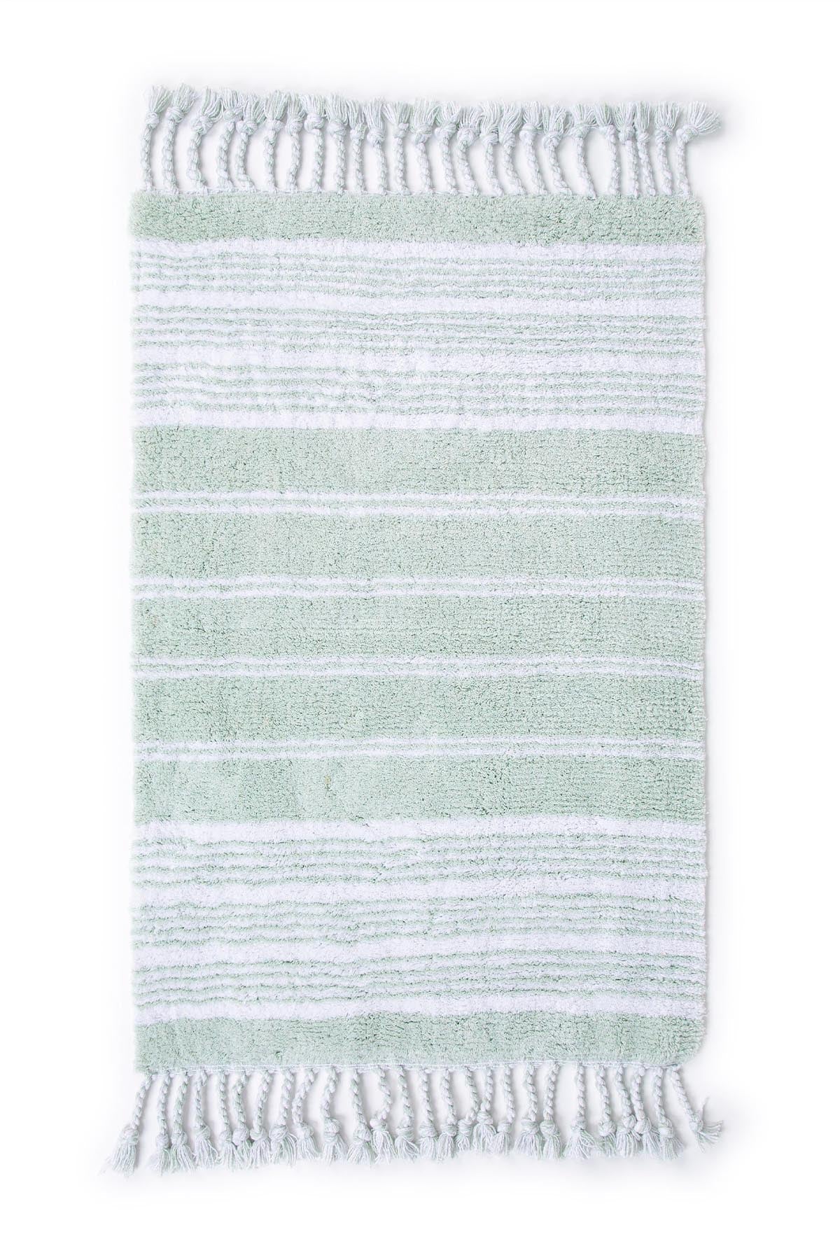 Irya-Martil Tekli Banyo Paspası %100 Pamuk 70x110 Yeşil-Paspas-2-Milagron.com