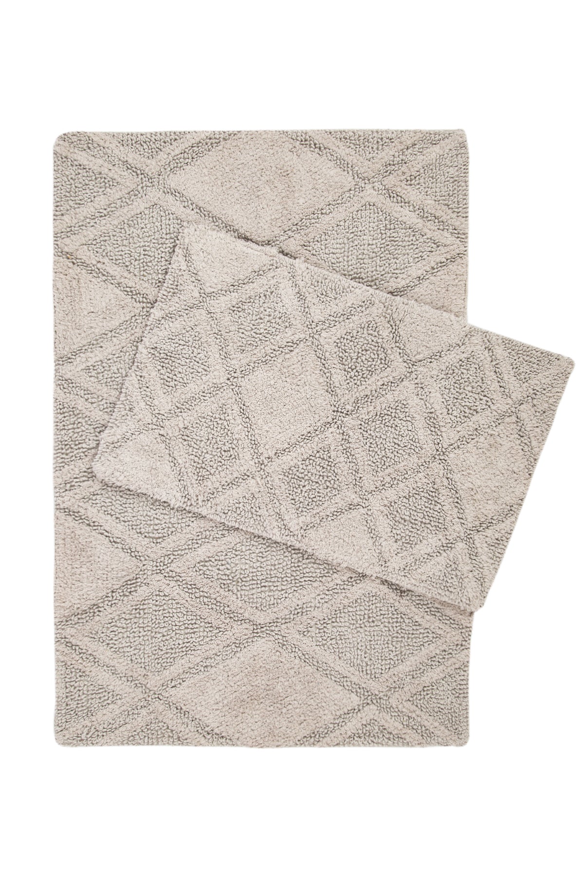 Irya-Maxi 2’li Takım Banyo Paspası %100 Pamuk 40x60 + 60x90 Gri-Paspas-2-Milagron.com