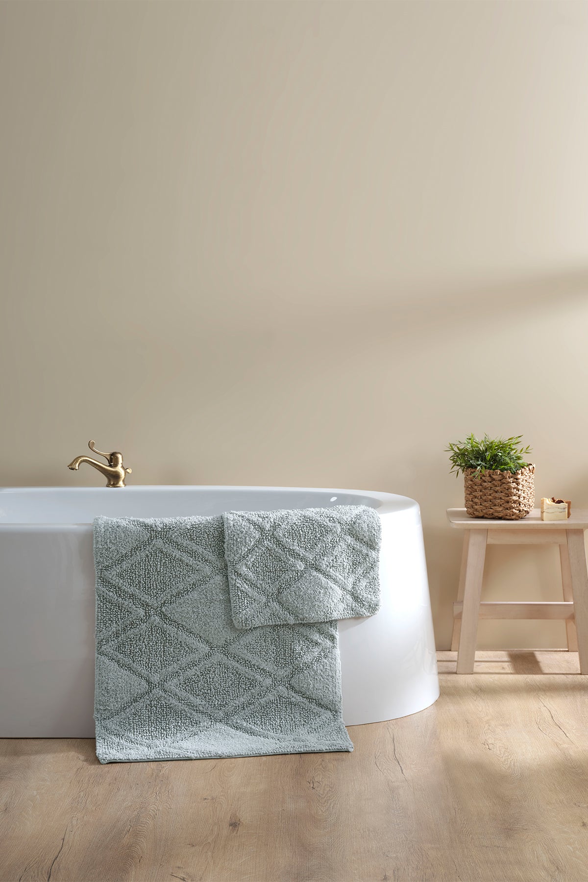 Irya-Maxi 2’li Takım Banyo Paspası %100 Pamuk 40x60 + 60x90 Yeşil-Paspas-1-Milagron.com