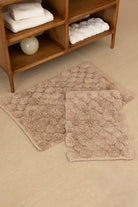 Irya-Mellow 2’li Takım Banyo Paspası %100 Pamuk 40x60 + 60x90 Bej-Paspas-1-Milagron.com