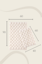 Irya-Mellow 2’li Takım Banyo Paspası %100 Pamuk 40x60 + 60x90 Ekru-Paspas-2-Milagron.com