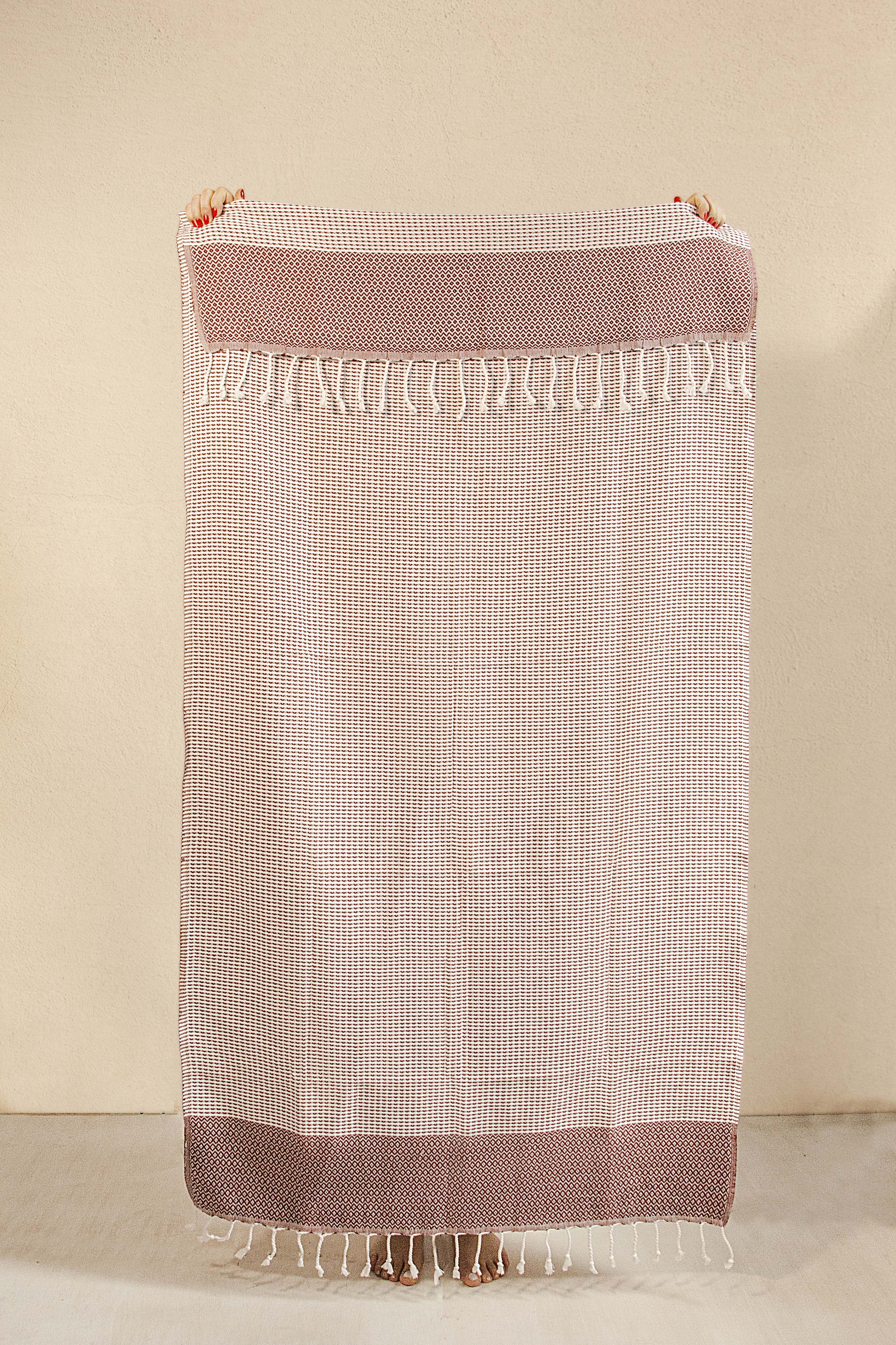 Irya-Mia Peştamal 90x170 Kırmızı-Havlu & Peştamal-1-Milagron.com