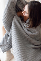 Irya-Mist Örme Battaniye 130x170 Açık Gri-Battaniye-1-Milagron.com