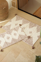 İRYA-Mistic 2’li Takım Banyo Paspası %100 Pamuk 40x60 + 60x90 Kahverengi-Banyo Paspası-1-Milagron.com