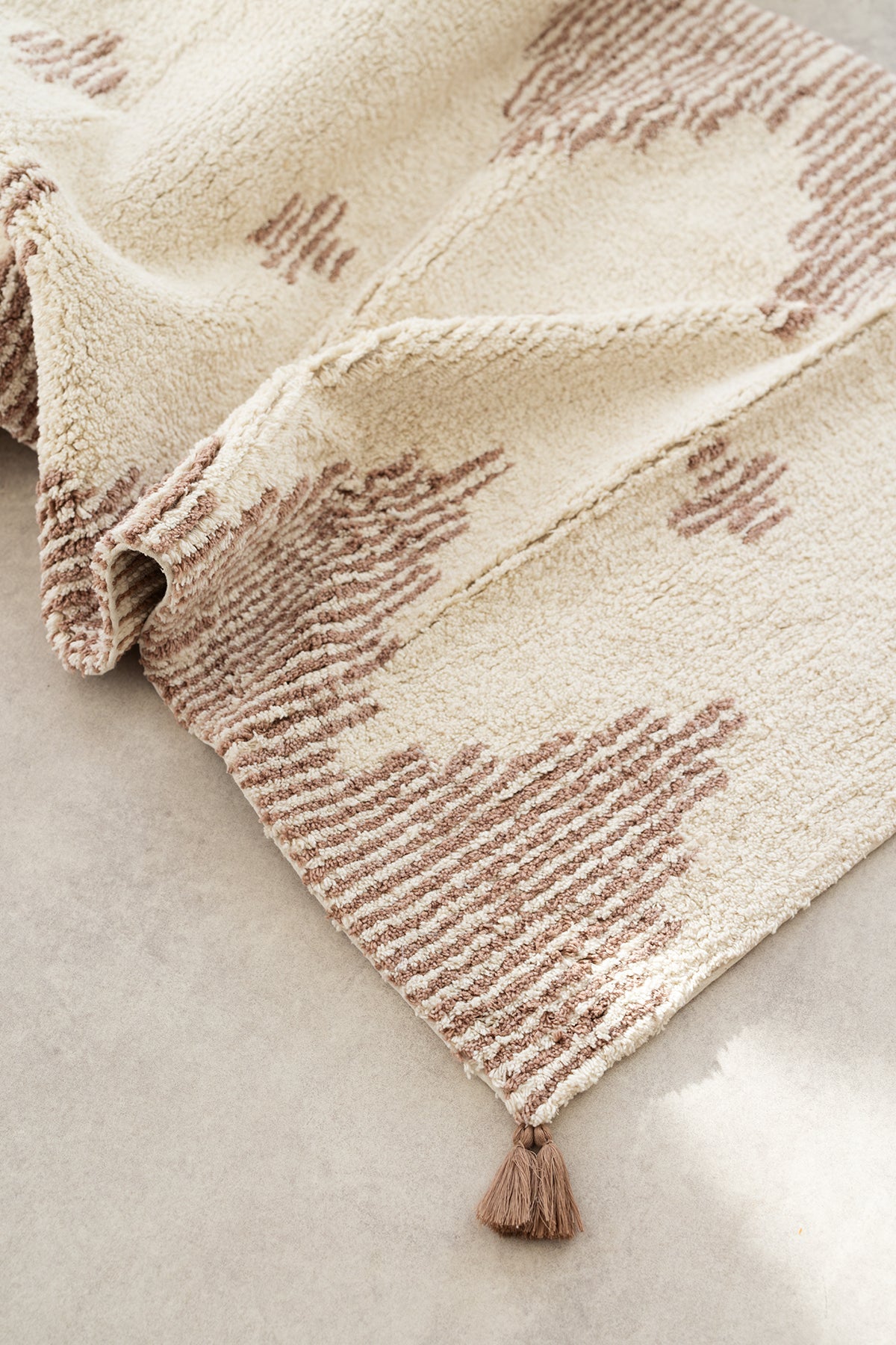 İRYA-Mistic Tekli Banyo Paspası %100 Pamuk 70x110 Kahverengi-Banyo Paspası-2-Milagron.com