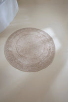 Irya-Moon Yuvarlak Banyo Paspası %100 Pamuk 120x120 Bej-Paspas-4-Milagron.com