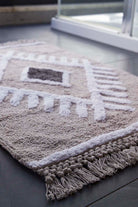 Irya-Nell Tekli Banyo Paspası %100 Pamuk 60x90 Gri-Paspas-4-Milagron.com