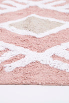 Irya-Nell Tekli Banyo Paspası %100 Pamuk 60x90 Pembe-Paspas-4-Milagron.com