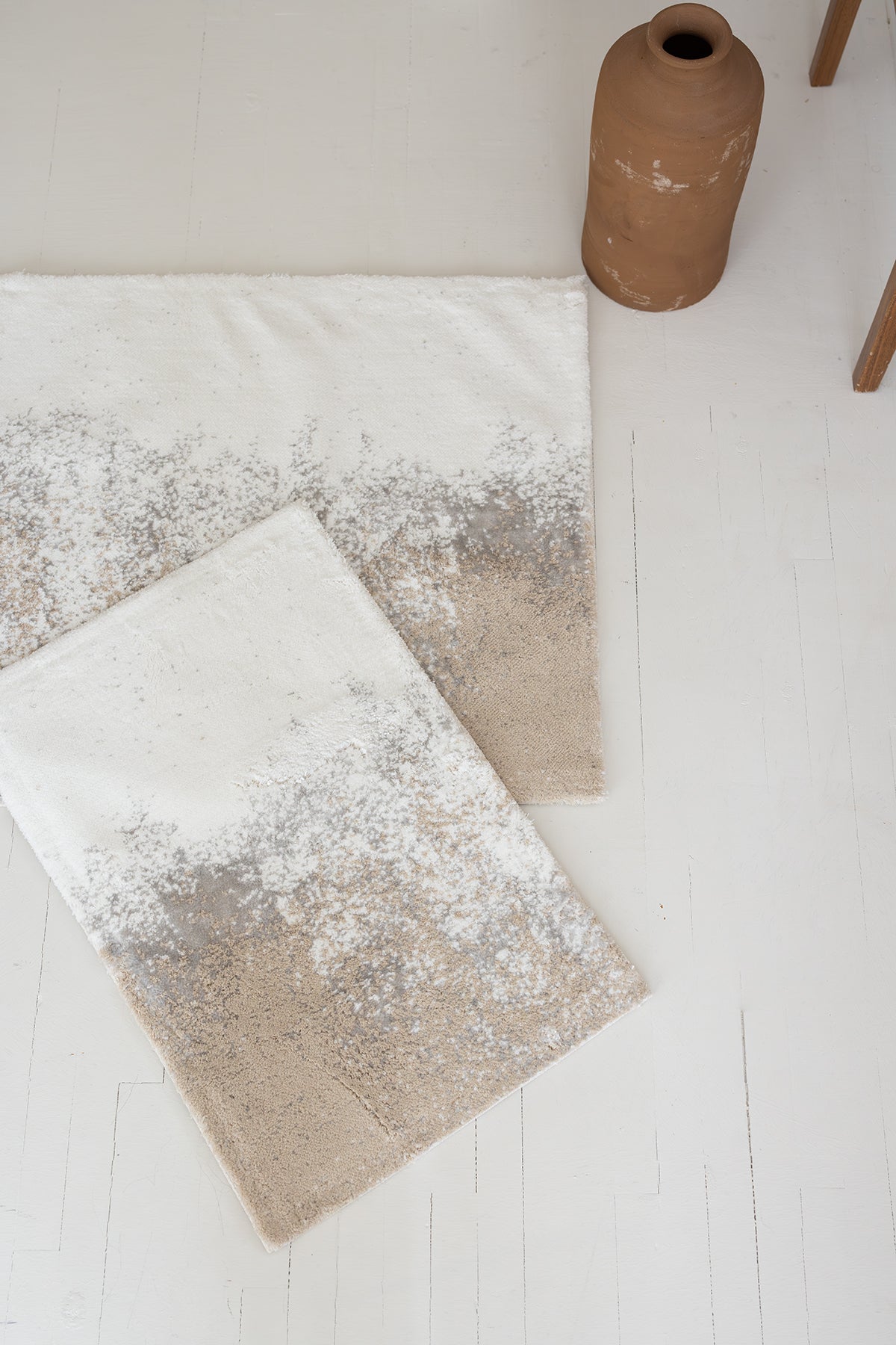 Irya-Nera 2'li Banyo Paspası 40x60+60x90 Bej-Paspas-2-Milagron.com