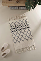 Irya-Neveda Tekli Banyo Paspası %100 Pamuk 60x90 Gri-Paspas-1-Milagron.com