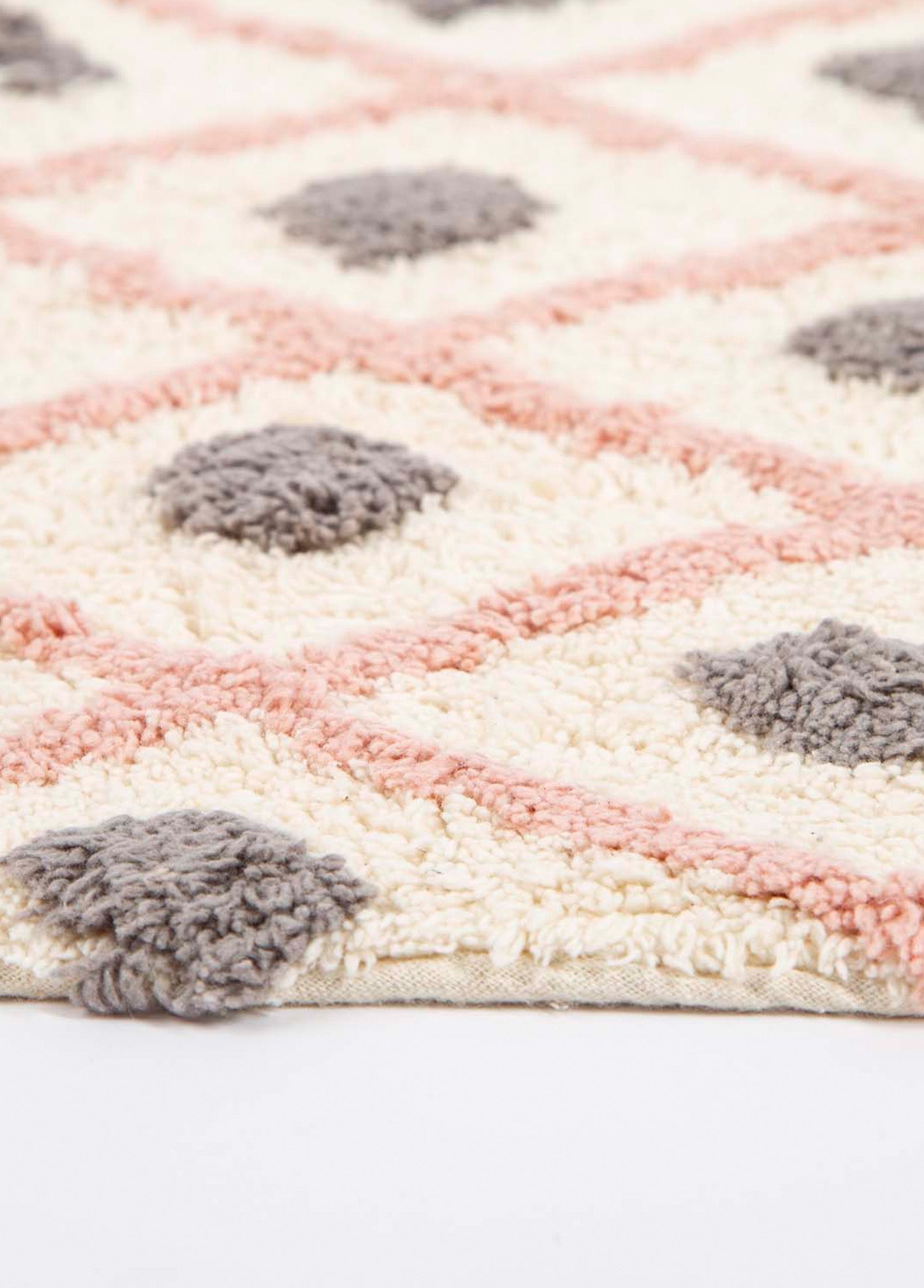 Irya-Neveda Tekli Banyo Paspası %100 Pamuk 60x90 Pembe-Paspas-5-Milagron.com