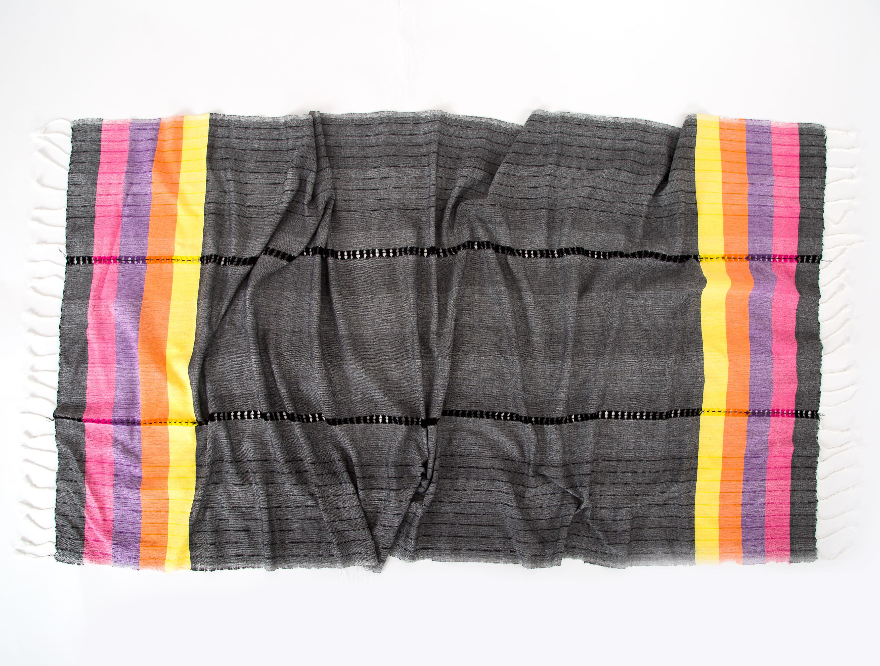 Irya-New Meltem Peştamal Siyah 90x170-Havlu & Peştamal-3-Milagron.com