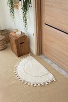 Irya-Nora Tekli Banyo Paspası %100 Pamuk 50x80 Ekru-Paspas-1-Milagron.com