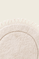 Irya-Nora Yuvarlak Banyo Paspası %100 Pamuk 90x90 Ekru-Paspas-12-Milagron.com