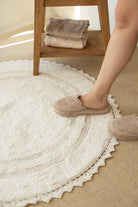 İrya-Olea Banyo Paspası 100x100 Cm Ekru-Banyo Paspası-2-Milagron.com