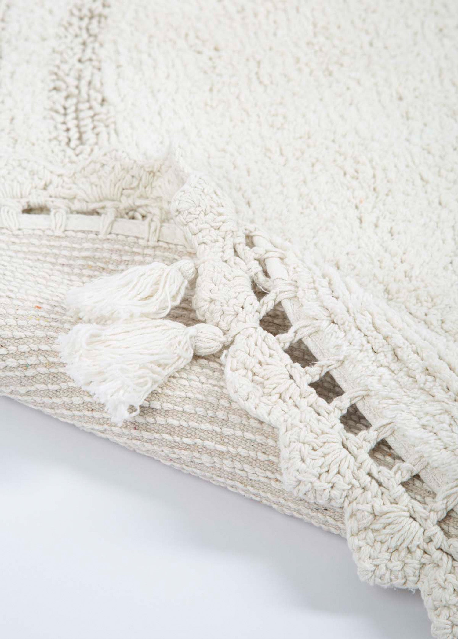 İrya-Olivid Yuvarlak Banyo Paspası %100 Pamuk 100x100 Ekru-Yuvarlak Banyo Paspası-8-Milagron.com