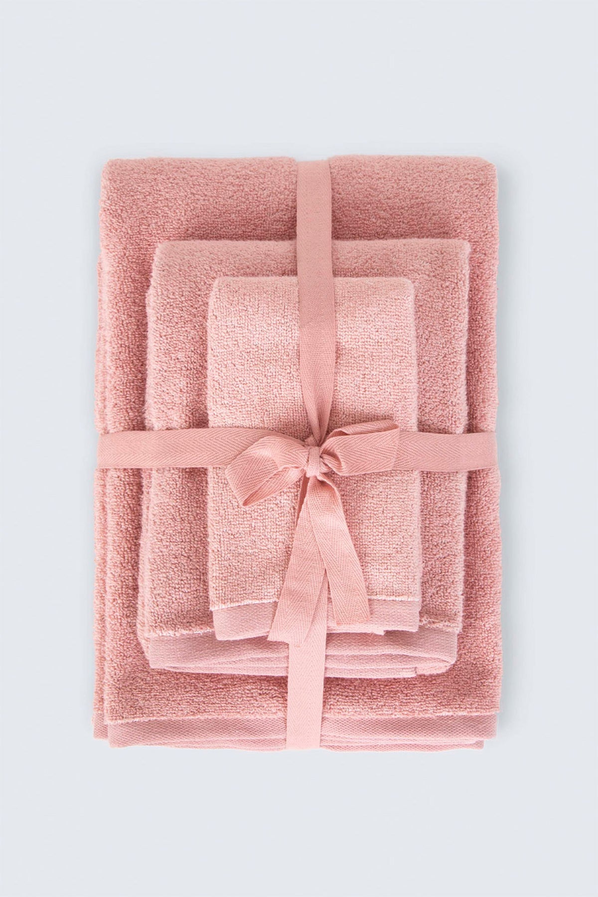 Irya-Owen 3'lü Banyo Havlu Seti Pembe-Havlu & Peştamal-1-Milagron.com