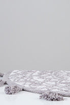 Irya-Pina Yuvarlak Banyo Paspası %100 Pamuk 100x100 Gri-Paspas-6-Milagron.com