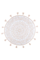 Irya-Pina Yuvarlak Banyo Paspası %100 Pamuk 100x100 Kahverengi-Paspas-3-Milagron.com