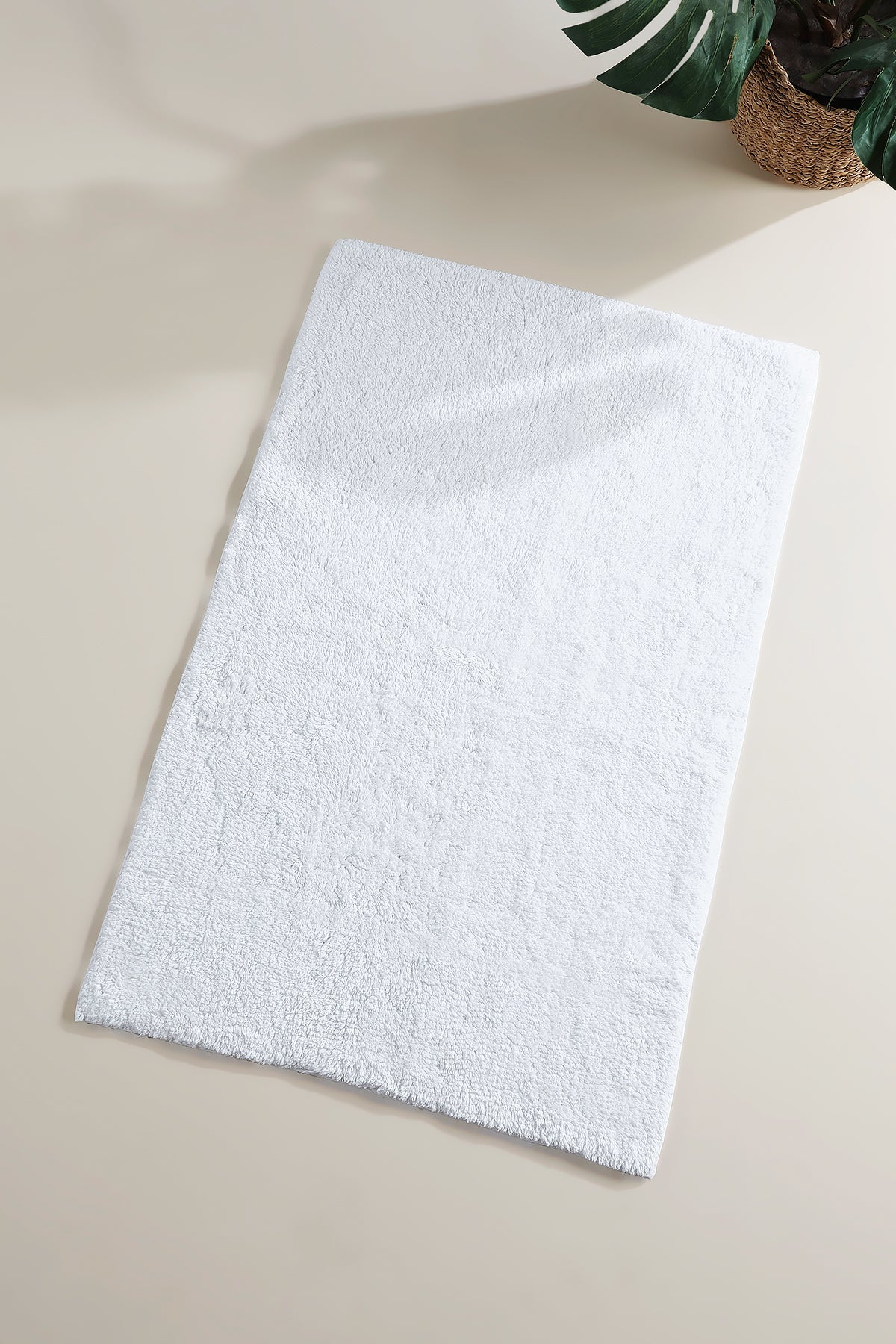 Irya-Plain Tekli Banyo Paspası %100 Pamuk 60x100 Beyaz-Paspas-1-Milagron.com