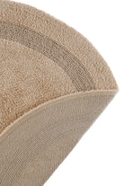 İrya-Puffed Yuvarlak Banyo Paspası %100 Pamuk 100x100 Bej-Banyo Paspası-7-Milagron.com