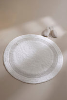 İRYA-Puffed Yuvarlak Banyo Paspası %100 Pamuk 100x100 Ekru-Banyo Paspası-9-Milagron.com