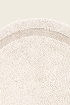 Irya-Puffed Yuvarlak Banyo Paspası %100 Pamuk 100x100 Ekru-Paspas-5-Milagron.com