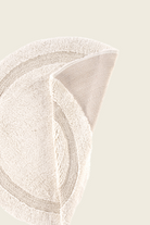 Irya-Puffed Yuvarlak Banyo Paspası %100 Pamuk 100x100 Ekru-Paspas-6-Milagron.com