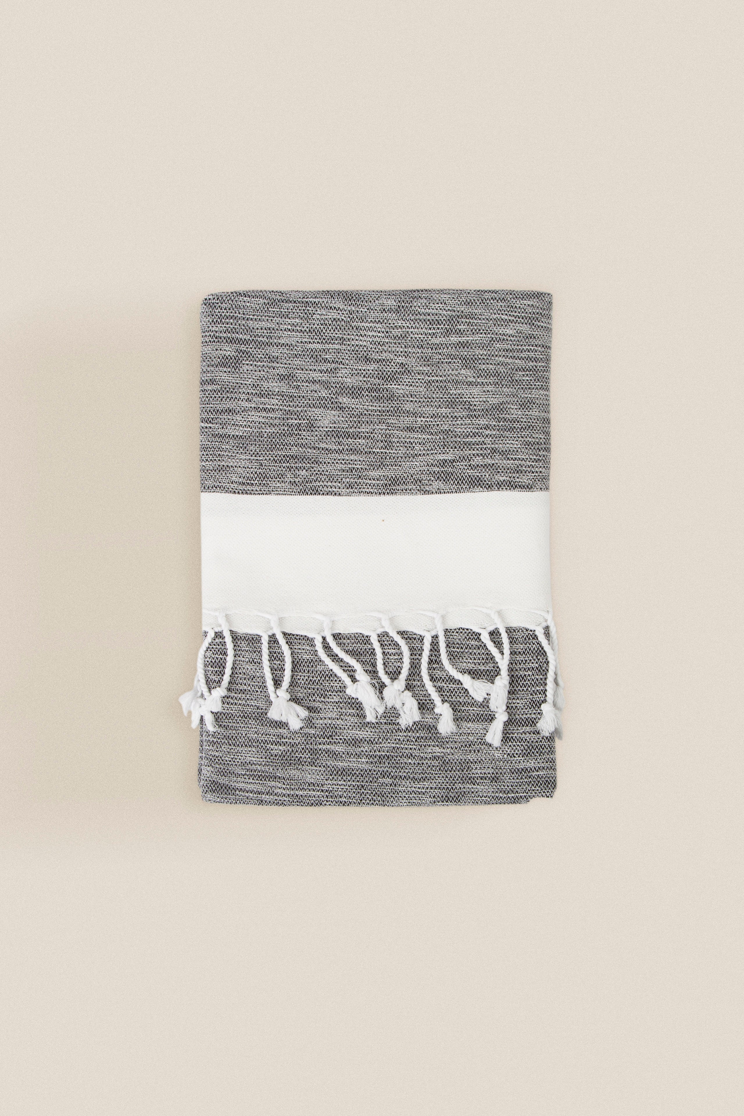 Irya-Sare Peştamal Gri-Havlu & Peştamal-2-Milagron.com