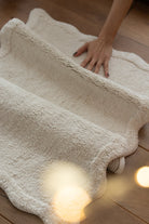 İrya-Scallop Tekli Banyo Paspası Bambu 60x100 Ekru-Bambu Banyo Paspası-3-Milagron.com