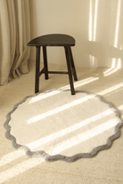 İrya-Scallop Yuvarlak Banyo Paspası Bambu 90x90 Gri-Banyo Paspası-8-Milagron.com