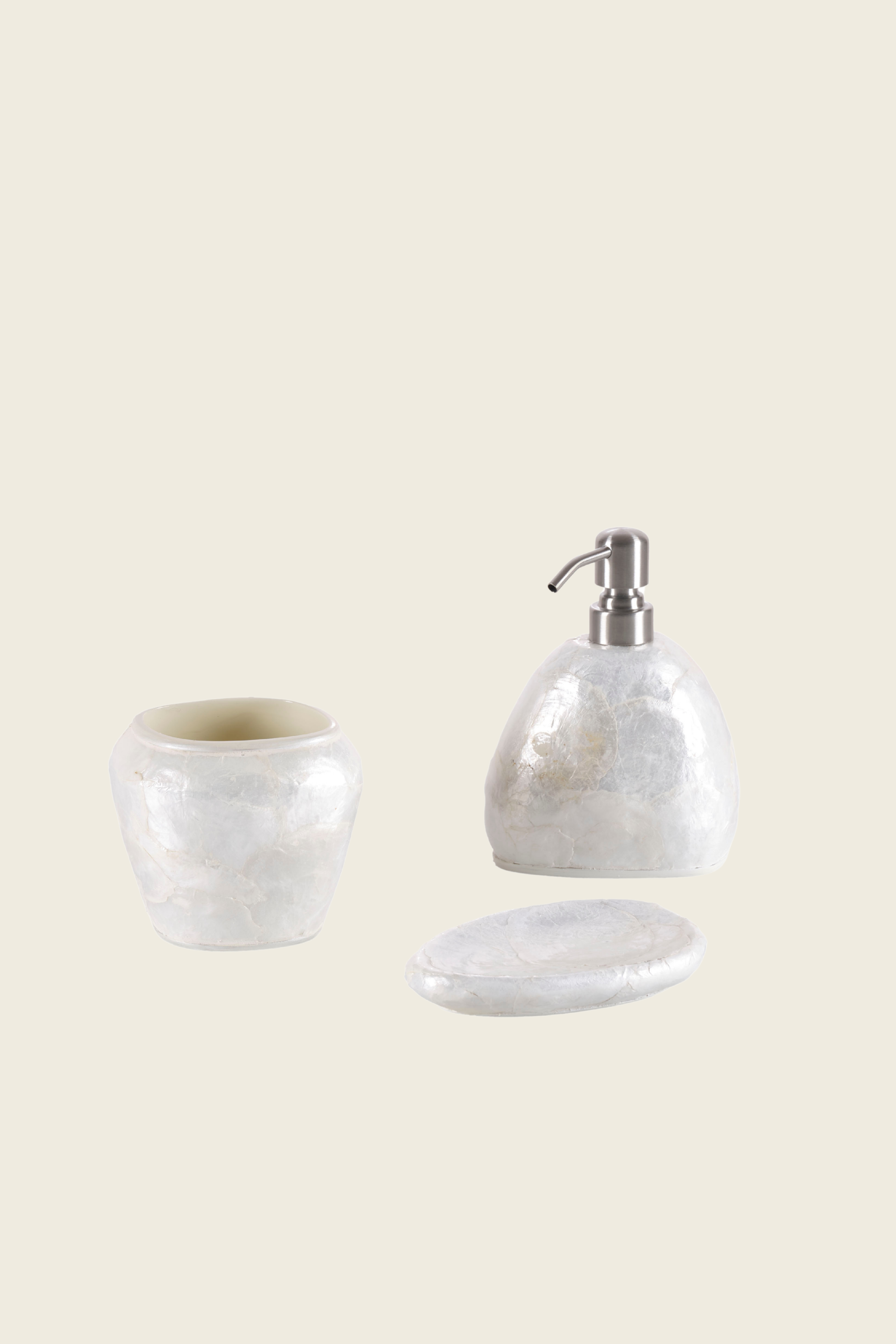 Irya-Sedef 3 Parça Banyo Seti Ekru-Banyo Seti-2-Milagron.com