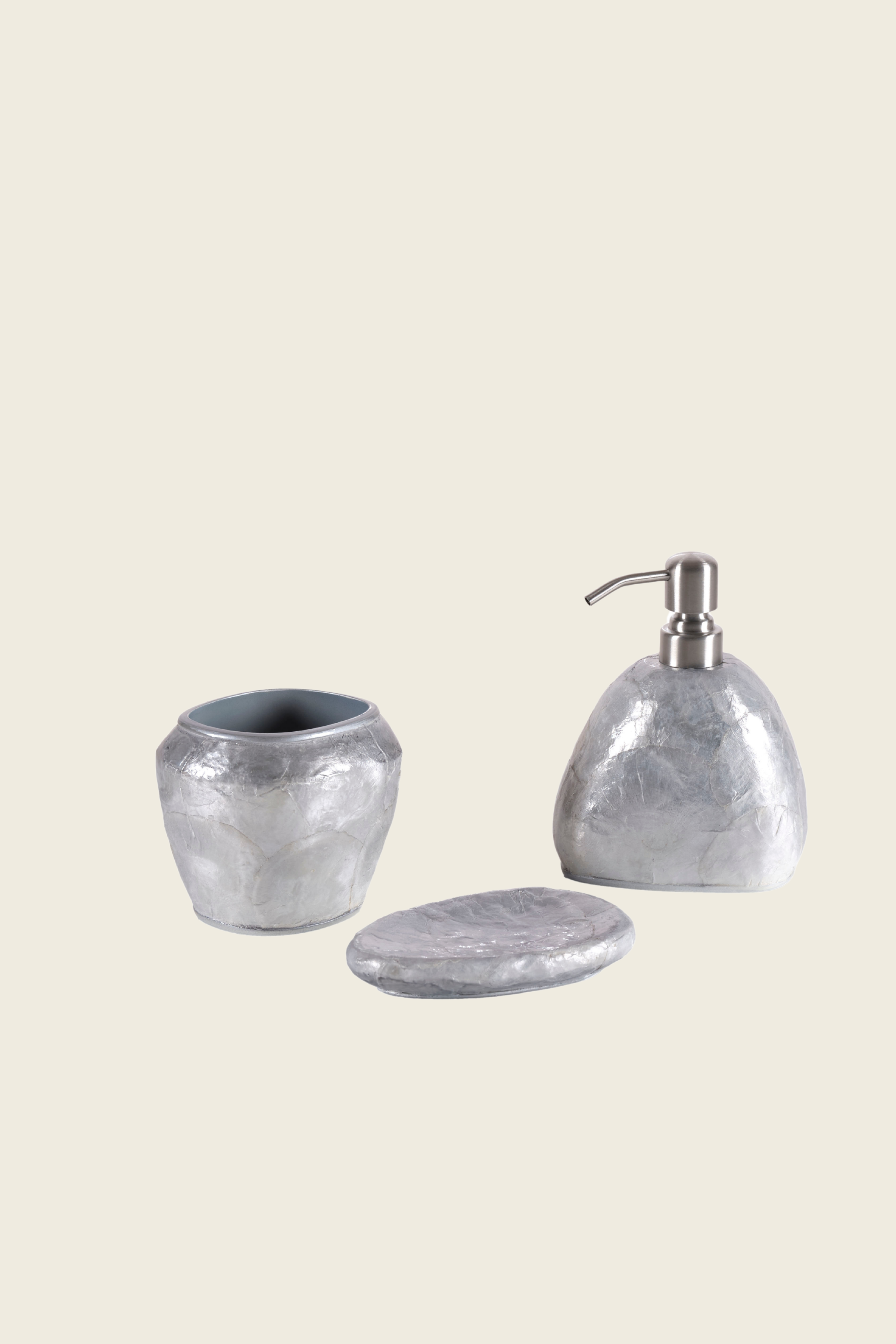 Irya-Sedef 3 Parça Banyo Seti Gri-Banyo Seti-2-Milagron.com