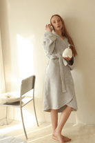 Irya-Sedef Bambu Kadın Bornoz Gri-Bornoz-1-Milagron.com