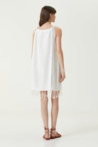 Irya-Serene Büzgülü Plaj Elbisesi Siyah Örgü Ajur-Elbise-5-Milagron.com