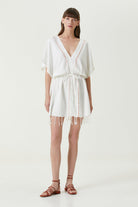 Irya-Serene Kısa Plaj Elbisesi Turuncu Örgü Ajur-Elbise-1-Milagron.com